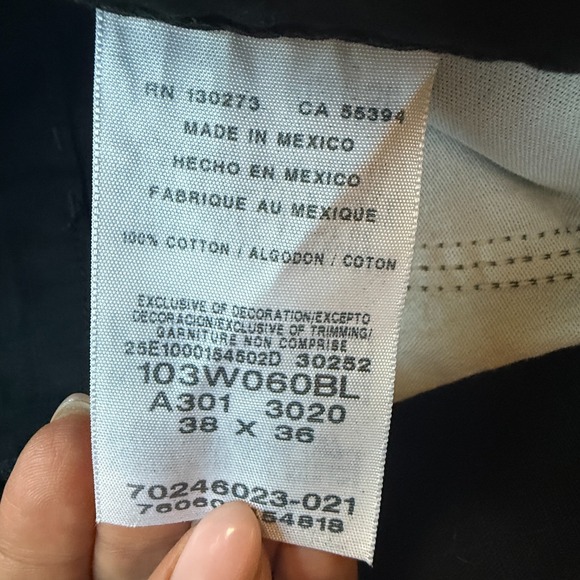 Wrangler RIGGS Workwear 38x36 Black Cargo Work Pants Cotton - Picture 4 of 7